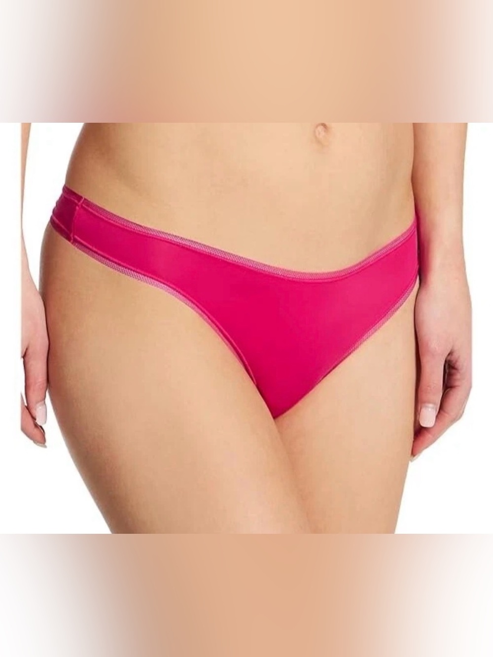 Dkny Low Rise Thong XL  -Pink-